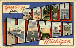 Greetings From South Haven Michigan Postcard Postcard