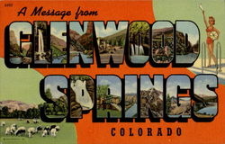 A Message From Glenwood Springs Postcard