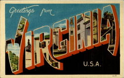 Greetings From Virginia Postcard