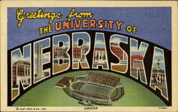 Greetings From The University Of Nebraska Postcard