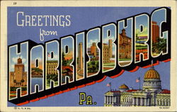 Greetings From Harrisburg Pennsylvania Postcard Postcard