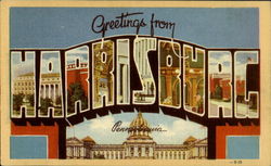 Greetings From Harrisburg Pennsylvania Postcard Postcard