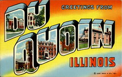 Greetings From Du Quoin Postcard