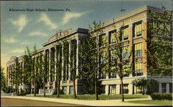 Allentown High School Pennsylvania Postcard Postcard