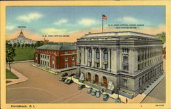 U. S. Post Office Court House And Custom House Postcard