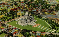 State Capitol From The Air Providence, RI Postcard Postcard