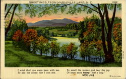 Greetings From Mariaville Lake Postcard