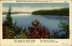 Greetings From Mariaville Lake Postcard