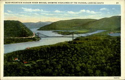 Bear Mountain Hudson River Bridge Postcard