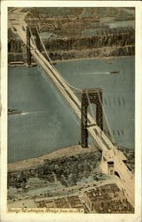 George Washington Bridge From The Air New York City, NY Postcard Postcard