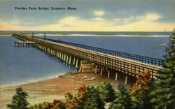 Powder Point Bridge Duxbury, MA Postcard Postcard