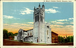 St. Mary's Catholic Church Ottumwa, IA Postcard Postcard