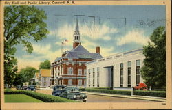 City Hall And Public Library Postcard