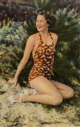 Pinnup Swimsuits & Pinup Postcard Postcard