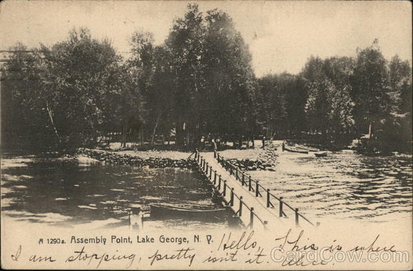 Assembly Point Lake George, NY Postcard