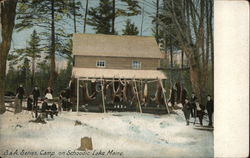 Camp on Schoodic Lake Maine Postcard Postcard Postcard