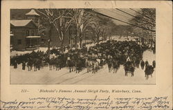 Blakeslee's Famous Annual Sleigh Party Postcard