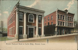 Bristol National Bank & Curtis Building Connecticut Postcard Postcard Postcard