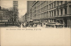 Chambers Street Near Broadway Postcard