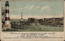 Scene From the Galveston Flood Coney Island, NY Postcard Postcard Postcard