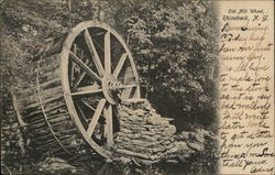 Old Mill Wheel Rhinebeck, NY Postcard Postcard Postcard