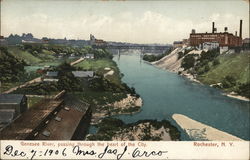 Genesee River, Passing Through the Heart of the City Rochester, NY Postcard Postcard Postcard