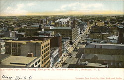 Birds' Eye View Looking East from St. Paul and Main Sts. Postcard