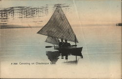 Canoeing on Chautauqua Lake Postcard