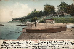 Beach at Summerville, N.Y. New York Postcard Postcard Postcard