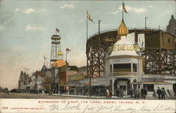 Entrance to Loop the Loop Coney Island, NY Postcard Postcard Postcard