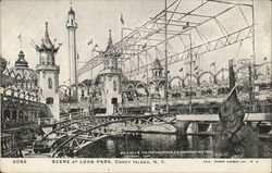 Scene at Luna Park Postcard