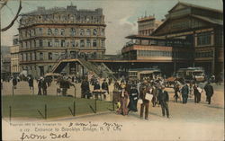 Entrance to Brooklyn Bridge Postcard