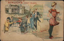 Go Where the Crowds Go - Stauch's Coney Island, NY Postcard Postcard Postcard