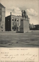 General Grant Statue Brooklyn, NY Postcard Postcard Postcard