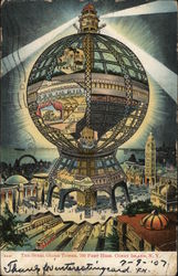 The Steel Globe Tower, 700 Feet High Coney Island, NY Postcard Postcard Postcard