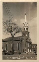 First Parish Church, Central Ave. Postcard