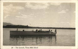 The Launch, Three Mile Island, Lake Winnipesaukee Meredith, NH Postcard Postcard Postcard