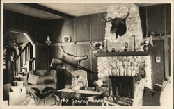 Golden Lodge Interior Alberta Canada Postcard Postcard Postcard