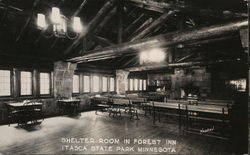 Shelter Room in Forest Inn, Itasca State Park Postcard