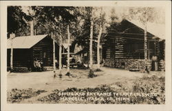 Office and Entrance to Camp Idlewild Postcard