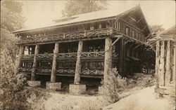 Rustic Log Hotel Lodge Buildings Postcard Postcard Postcard