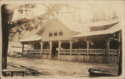 Rustic Lodge in Woods Postcard