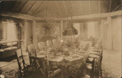 Dining Room in Lodge Postcard