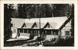 Lodge in Woods Buildings Postcard Postcard Postcard