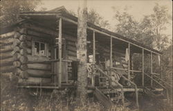 Log Cabin in the Woods Postcard