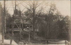 Log Cabin in the Woods Postcard