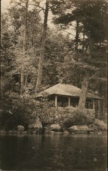 Gazebo on Water Buildings Postcard Postcard Postcard