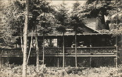 Log Cabin in the Woods Buildings Postcard Postcard Postcard