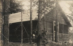 Log Cabin in the Woods Postcard