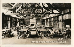 Interior Lodge or Mess Hall, Tar Hollow Camp Laurelville, OH Postcard Postcard Postcard